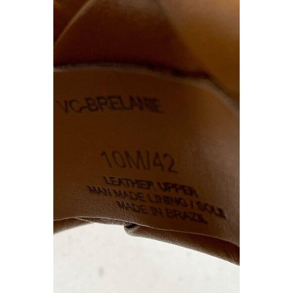 Like New Vince Camuto VC-Brelanie Women's Brown Leather Mule High Heels Size 10 - Picture 7 of 7